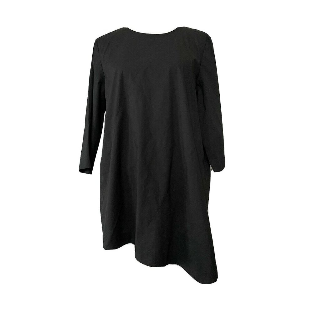 J.Jill Tunic Medium Black 3/4 Sleeves Solid